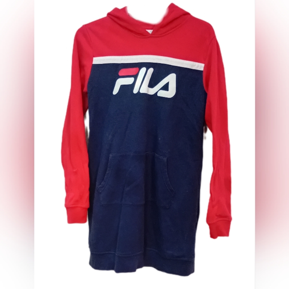 Fils Hoodie in Red and Navy